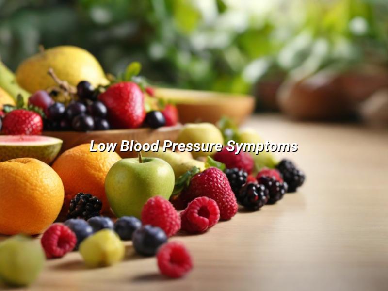 Low Blood Pressure Symptoms